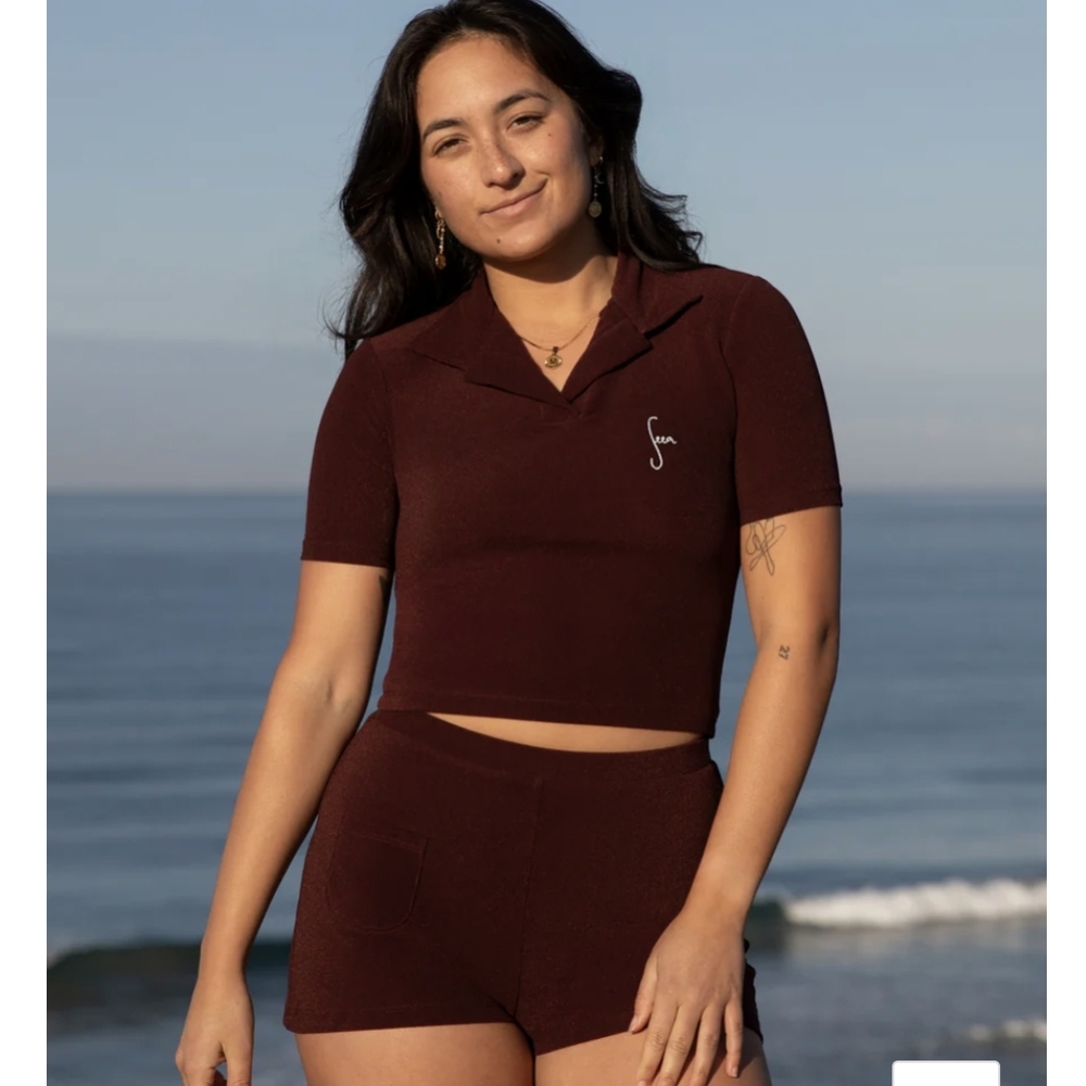 NWT The Seea Bridget Top & Bobbie Shortie Swim Set